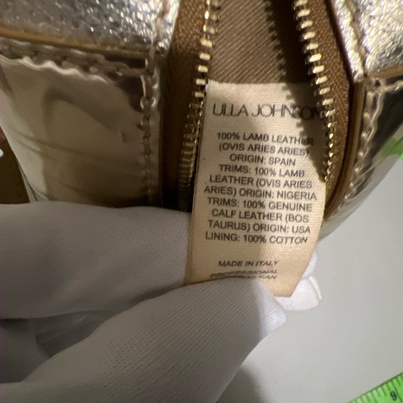 Ulla Johnson Metallic Gold Leather Mini Crossbody Bag | Made in Italy - Picture 10 of 10